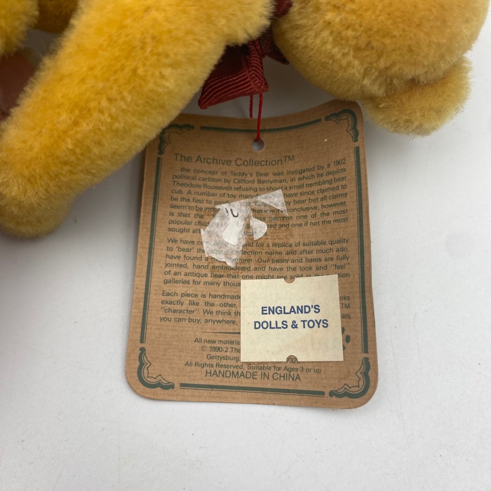 Boyds Bears Archive Collection Sigmund Von Bruin 7 inch Jointed Plush 1990 Tag - Picture 5 of 6